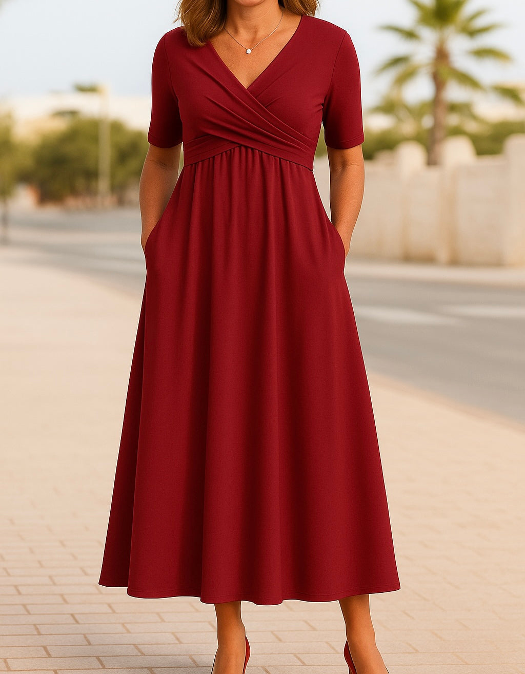 ANNE - VESTIDO ELEGANTE CON COBERTURA ABDOMINAL