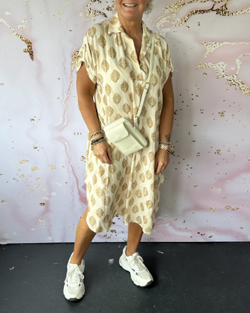 Liora™ | Vestido Primaveral con Cuello de Solapa