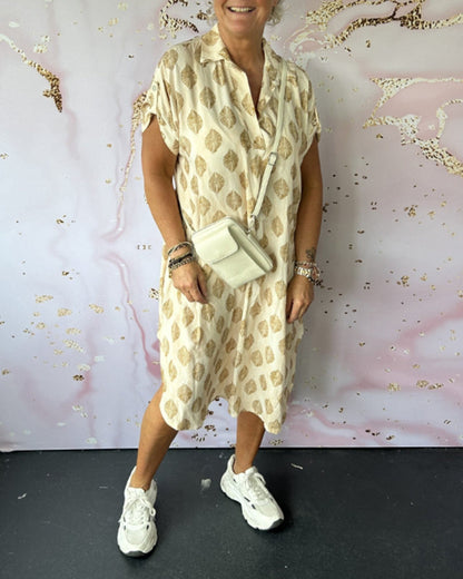 Liora™ | Vestido Primaveral con Cuello de Solapa