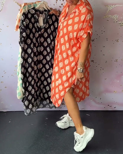 Liora™ | Vestido Primaveral con Cuello de Solapa