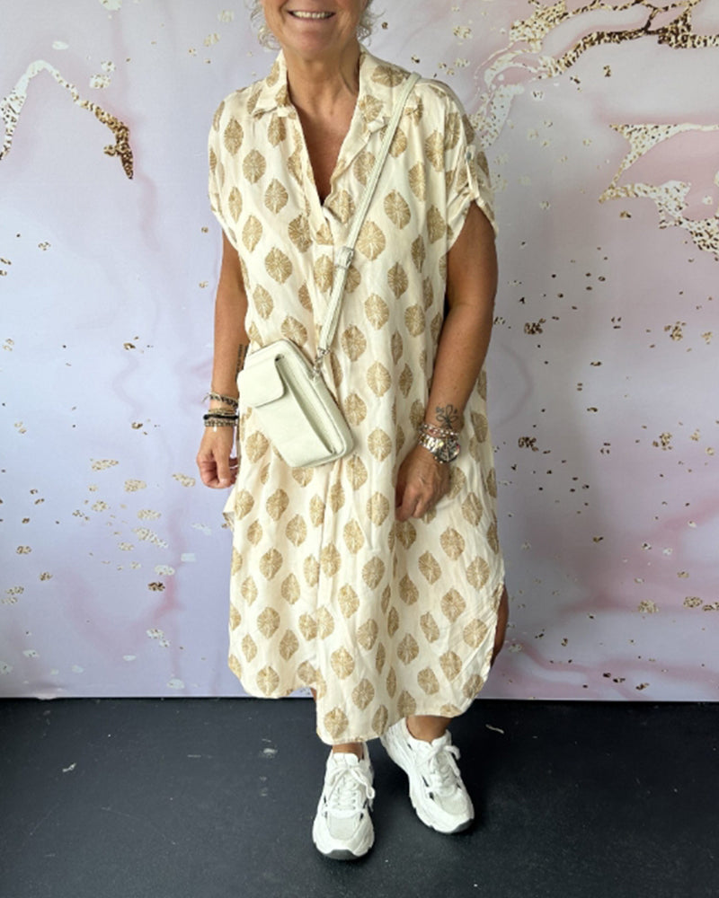 Liora™ | Vestido Primaveral con Cuello de Solapa