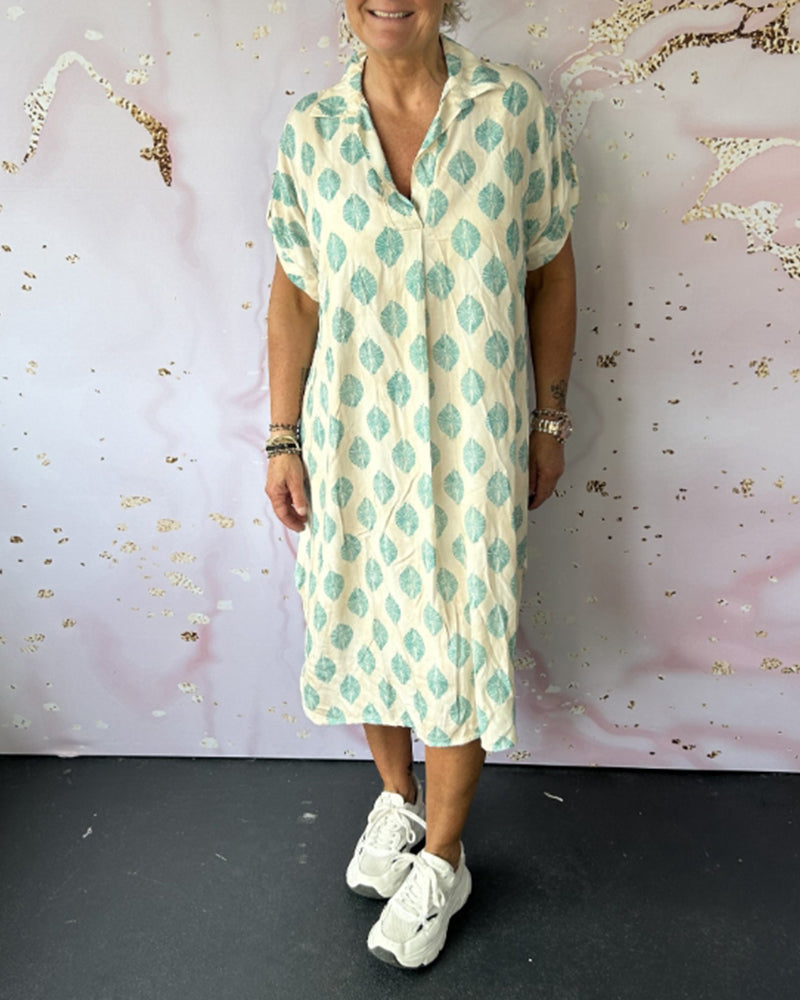 Liora™ | Vestido Primaveral con Cuello de Solapa