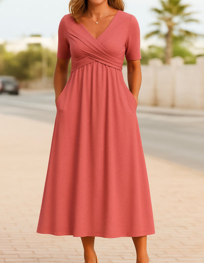 ANNE - VESTIDO ELEGANTE CON COBERTURA ABDOMINAL