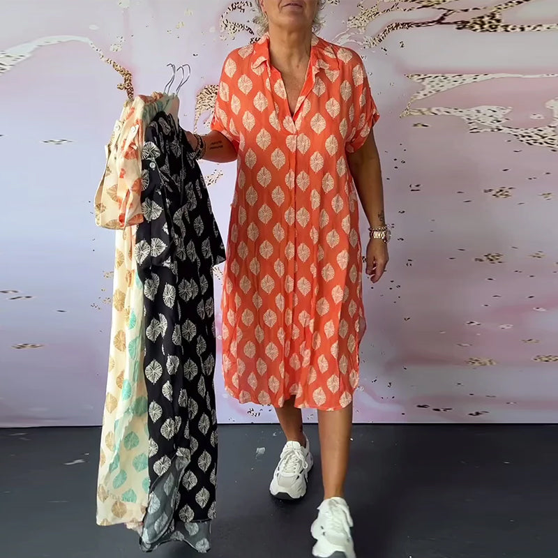 Liora™ | Vestido Primaveral con Cuello de Solapa